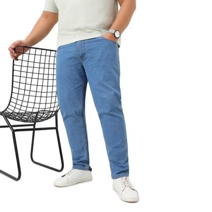 Men's Light Blue Slim Fit Stretchable Jeans – Casual & Comfortable Everyday Wear